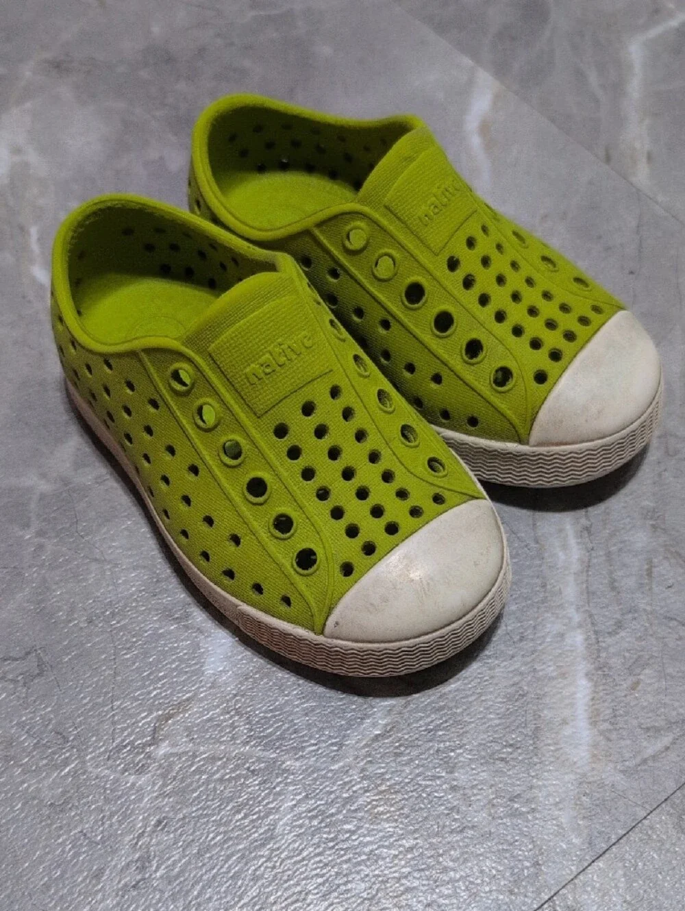 Native Kids Slip-On Water Shoes in Lime Green
